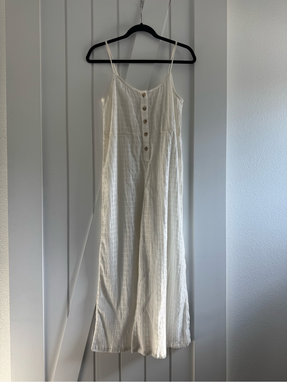 Madewell Textured Cover Up Jumpsuit in the "Lighthouse" ivory colorway